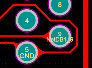 Traces connecting through-hole components on a PCB